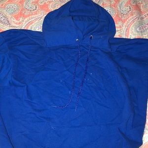 solid blue hoodie